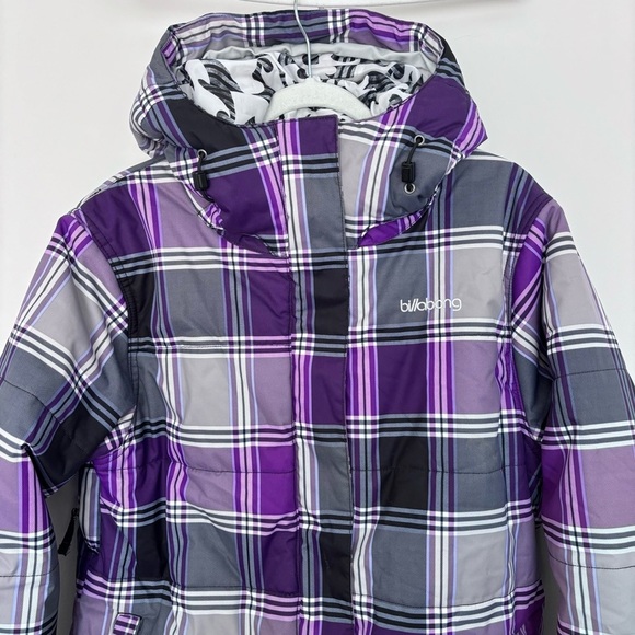 BILLABONG 15K AVED PointDry Purple Plaid Ski‎ Jacket Snowboard Jacket Size L - Picture 3 of 9